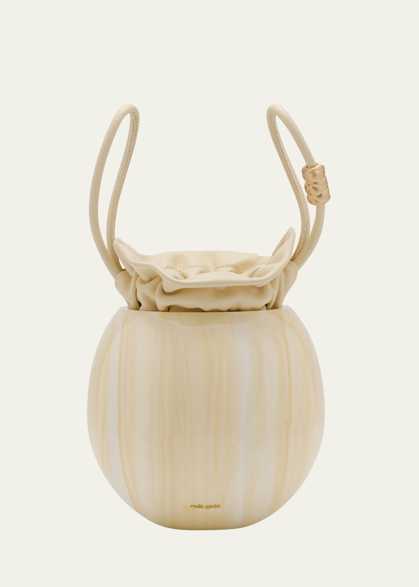 mona marbled acrylic wristlet bag