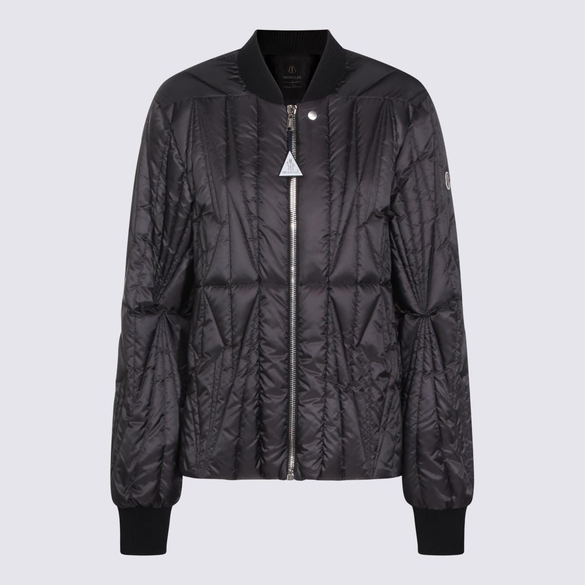 moncler + rick owens black geocamo flight down jacket