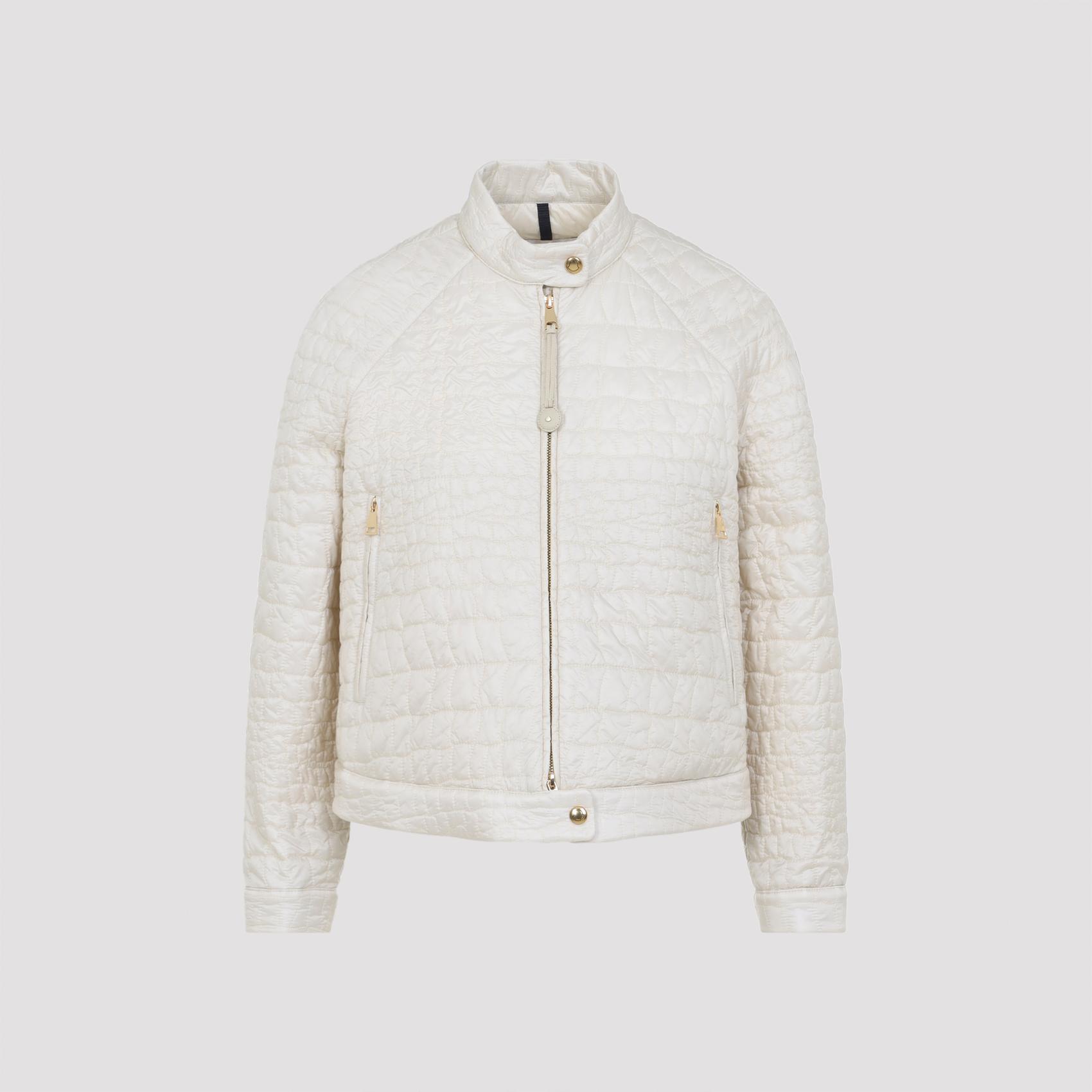 moncler aubrieta jacket nude & neutrals polyamide down feather wintercoat - women