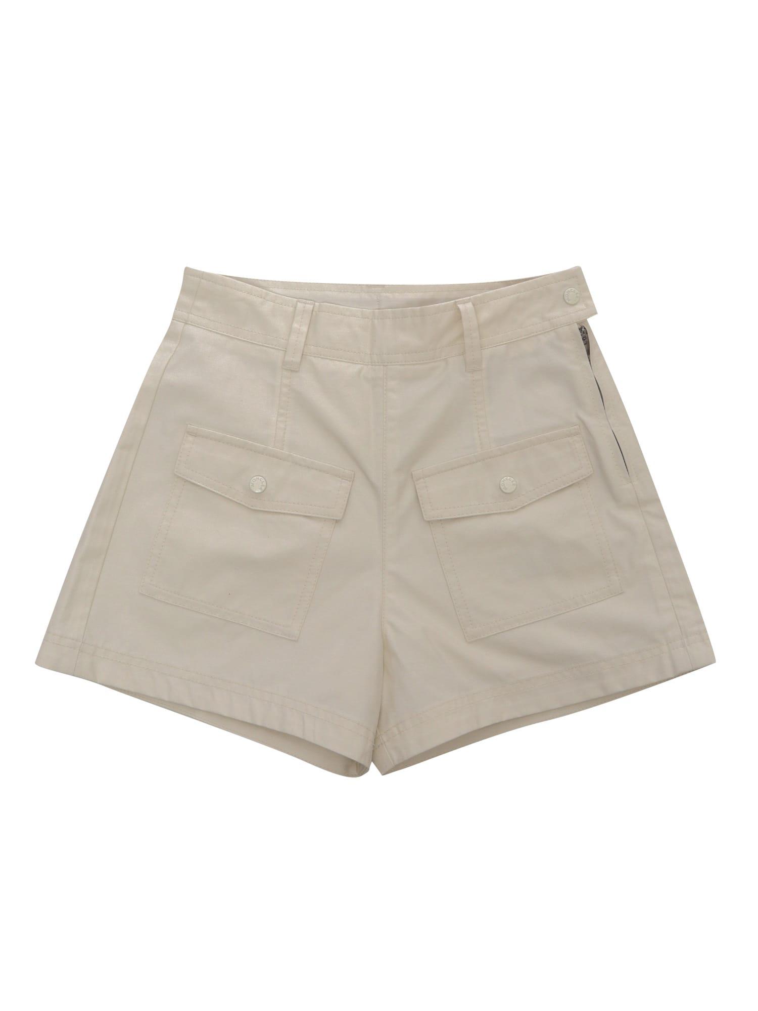 moncler beige shorts