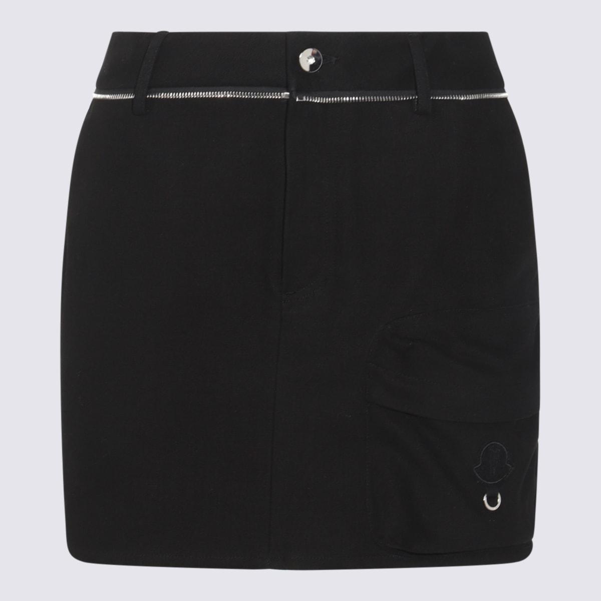 moncler black cotton mini skirt