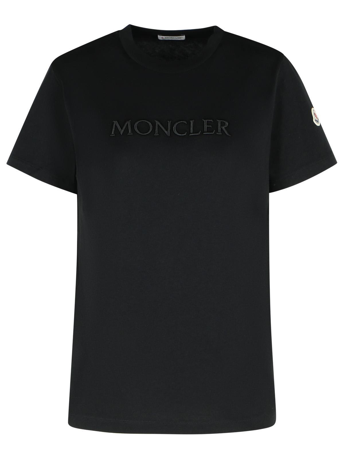 moncler black cotton t-shirt