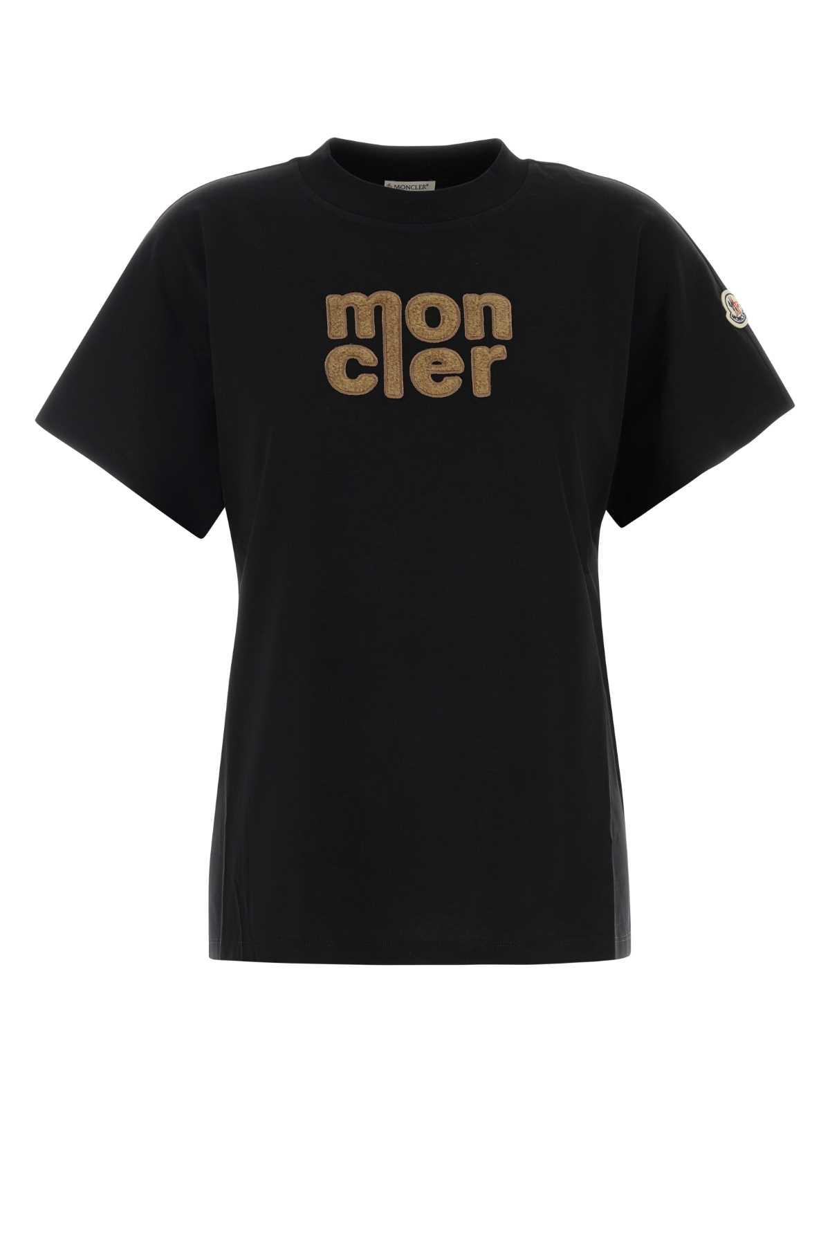 moncler black cotton t-shirt