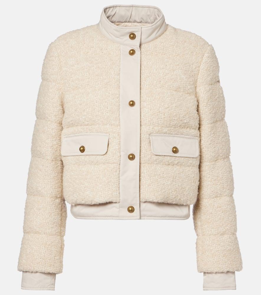 moncler blandy tweed down jacket