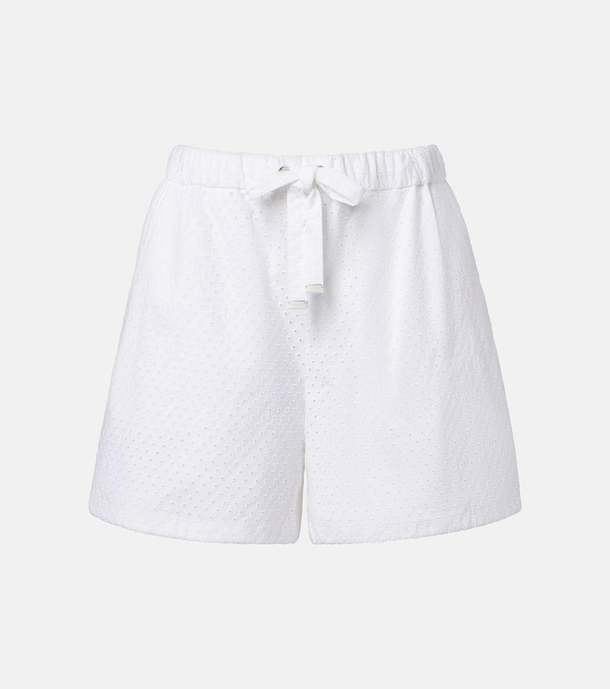 moncler broderie anglaise cotton shorts