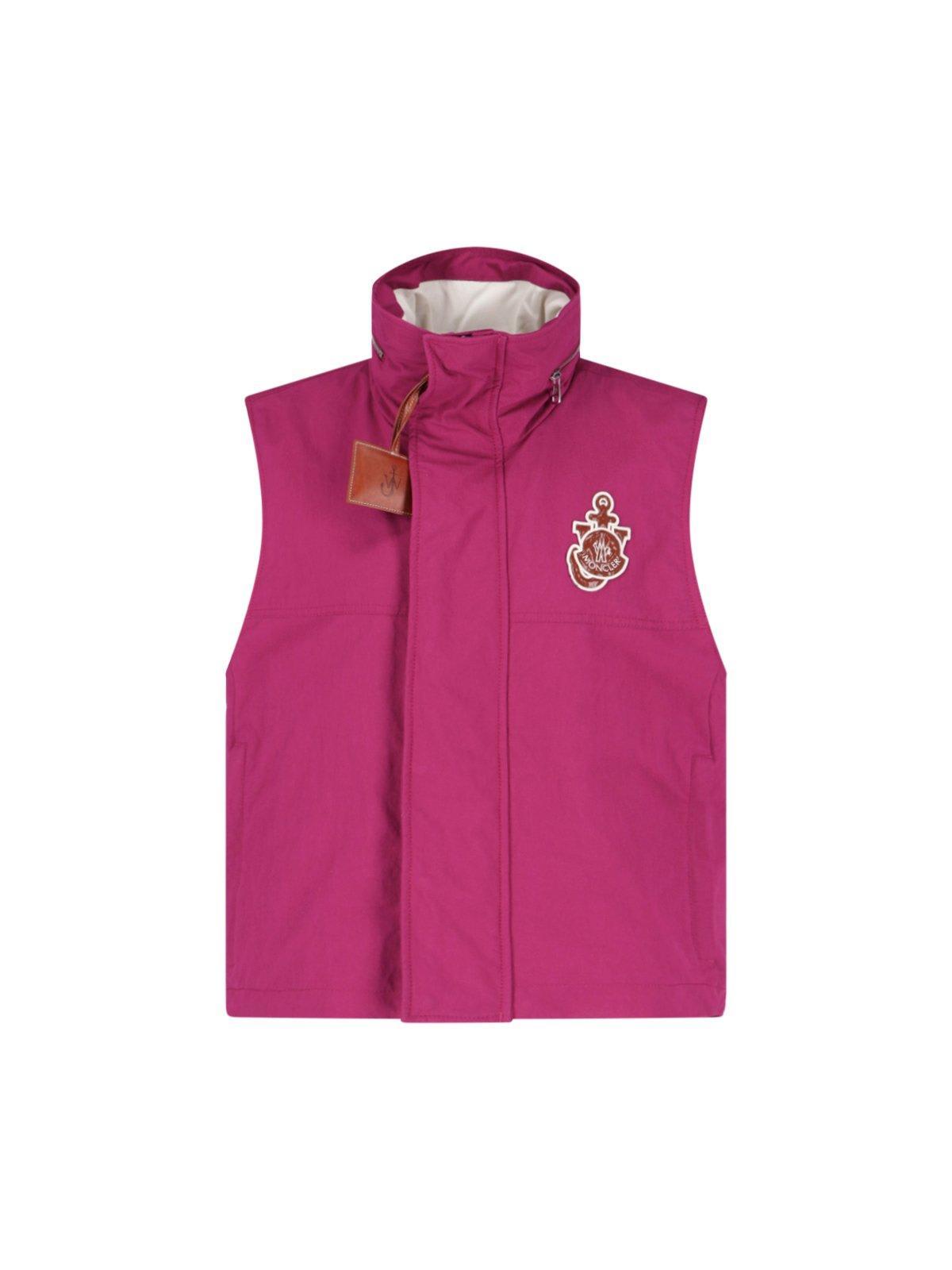 moncler capsule moncler x jw anderson logo patch sleeveless jacket