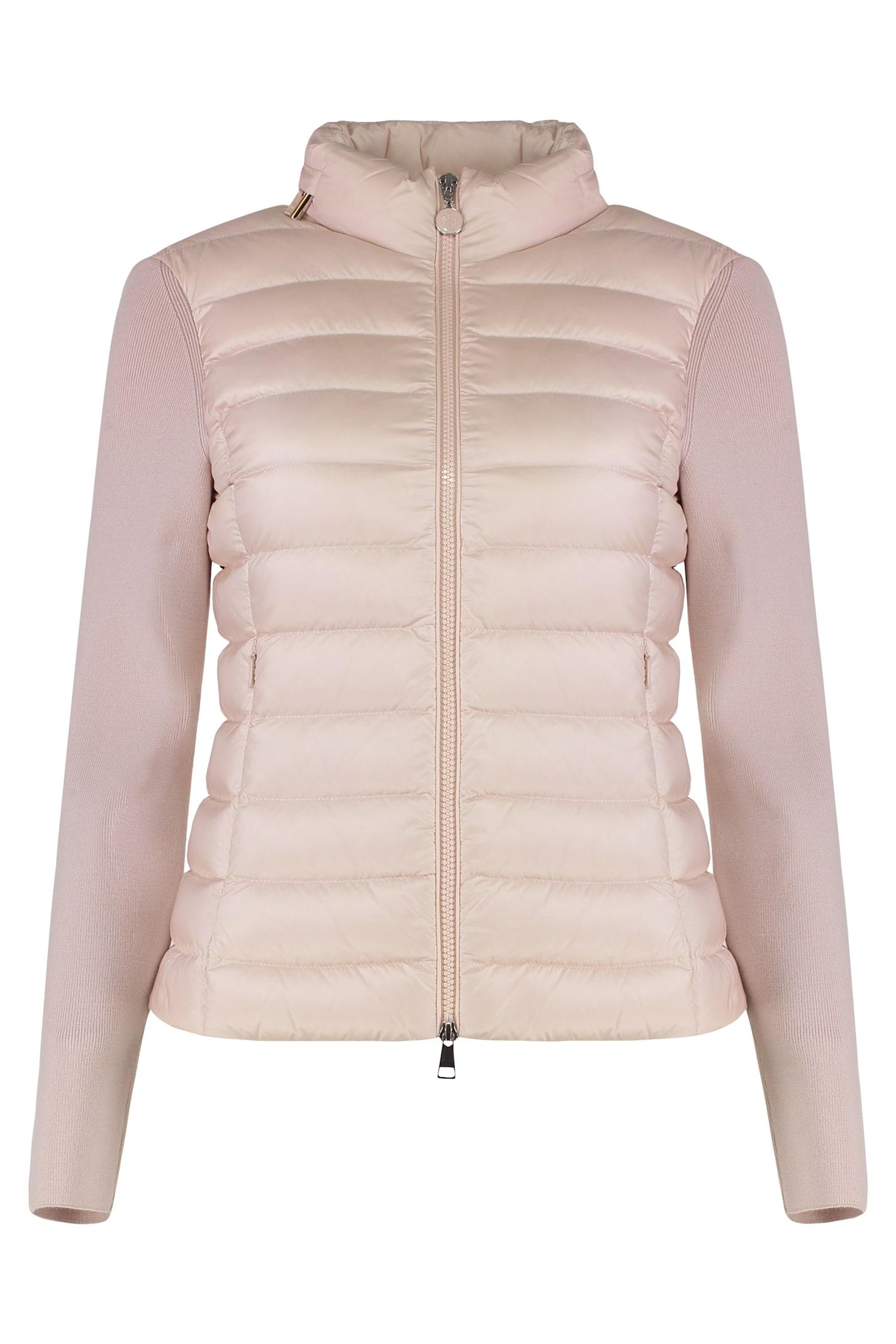 moncler cardigan with padded front panel