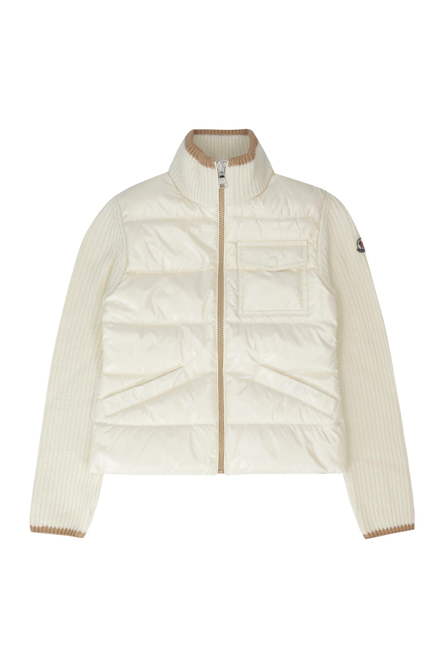 moncler cardigan with padded front panel