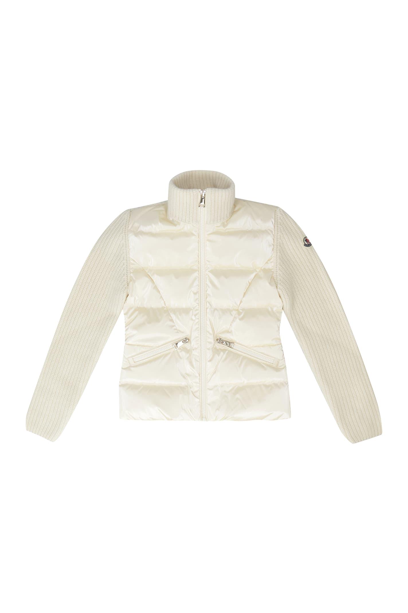 moncler cardigan with padded front panel