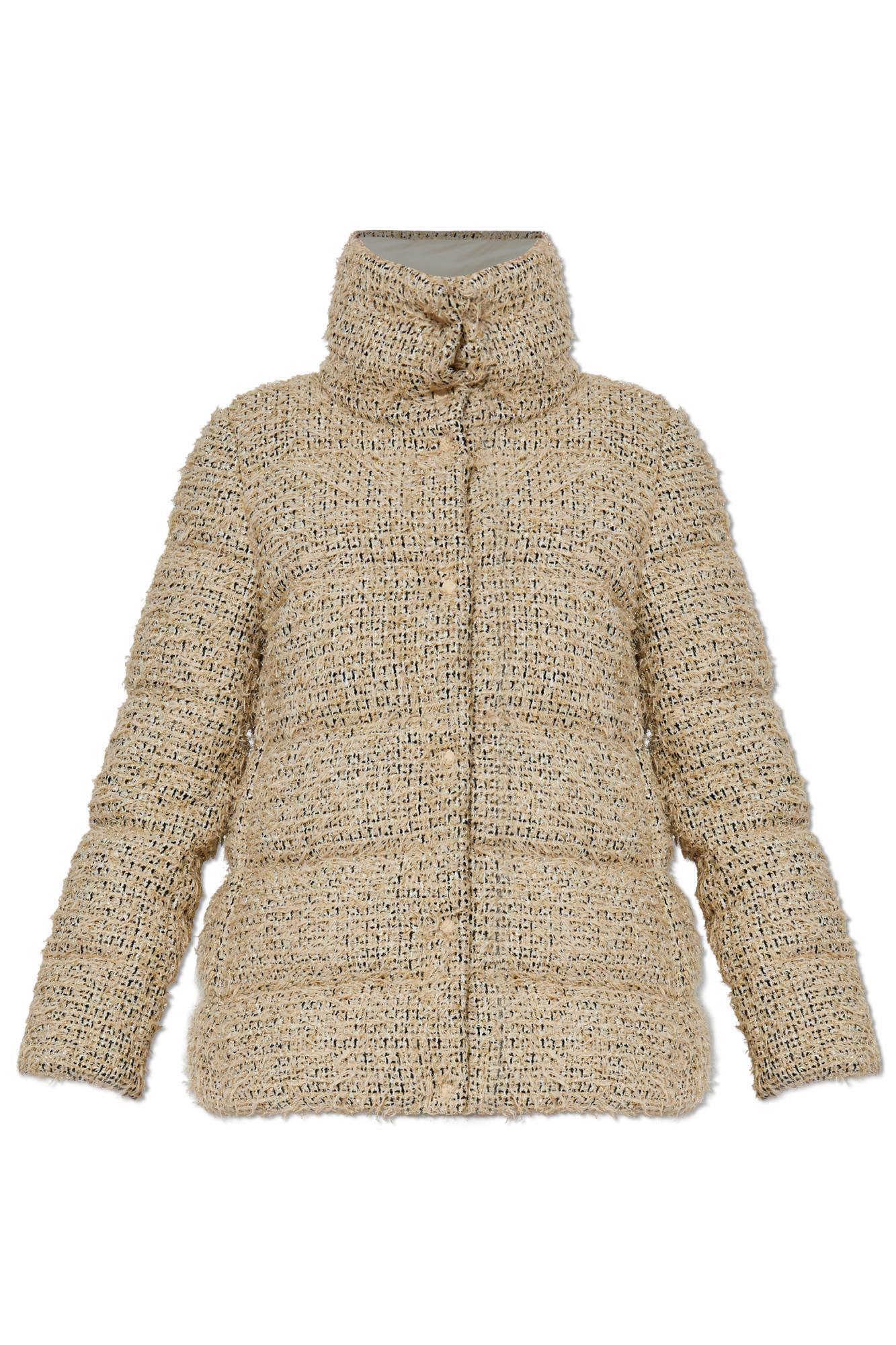 moncler cochelle tweed down jacket