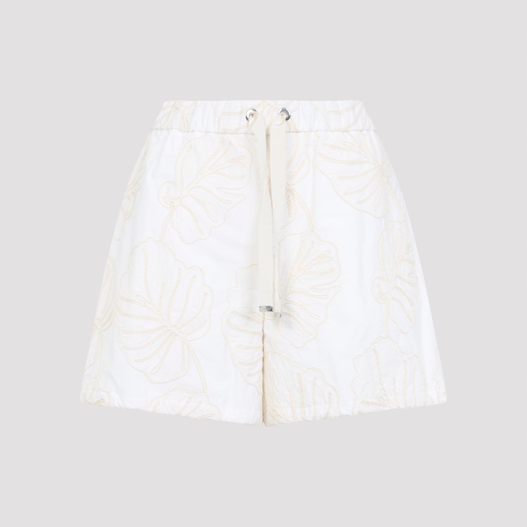 moncler cotton bermuda nude & neutrals short - women