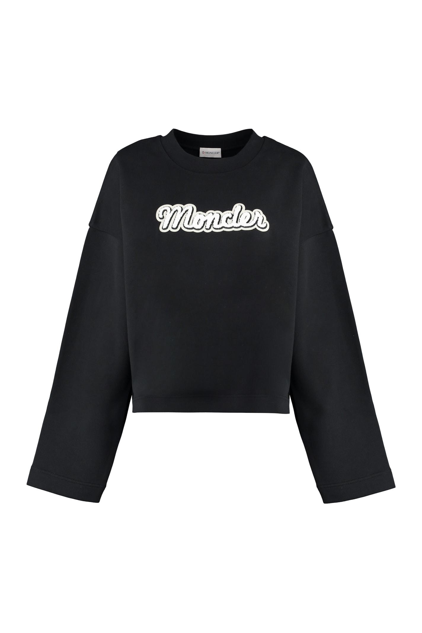 moncler cotton crew-neck sweatshirt