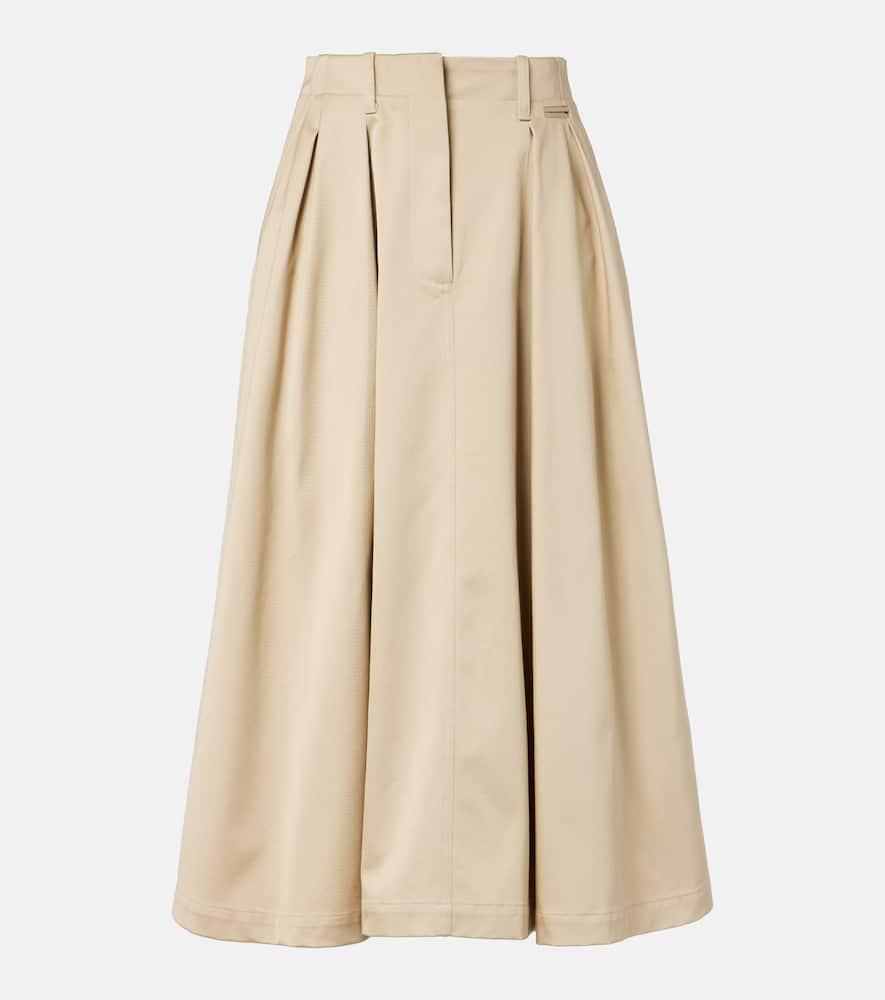 moncler cotton midi skirt
