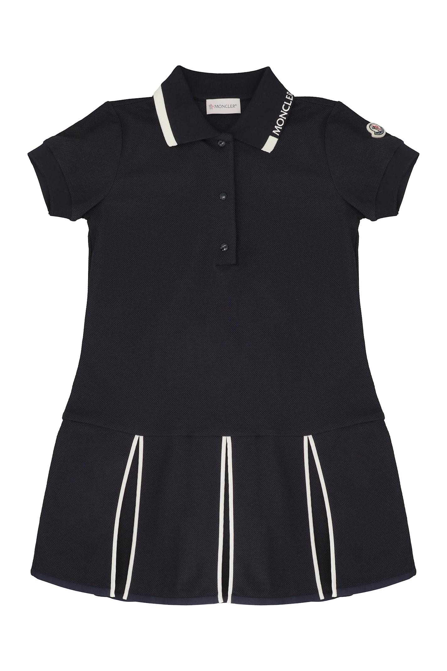 moncler cotton pique polo dress