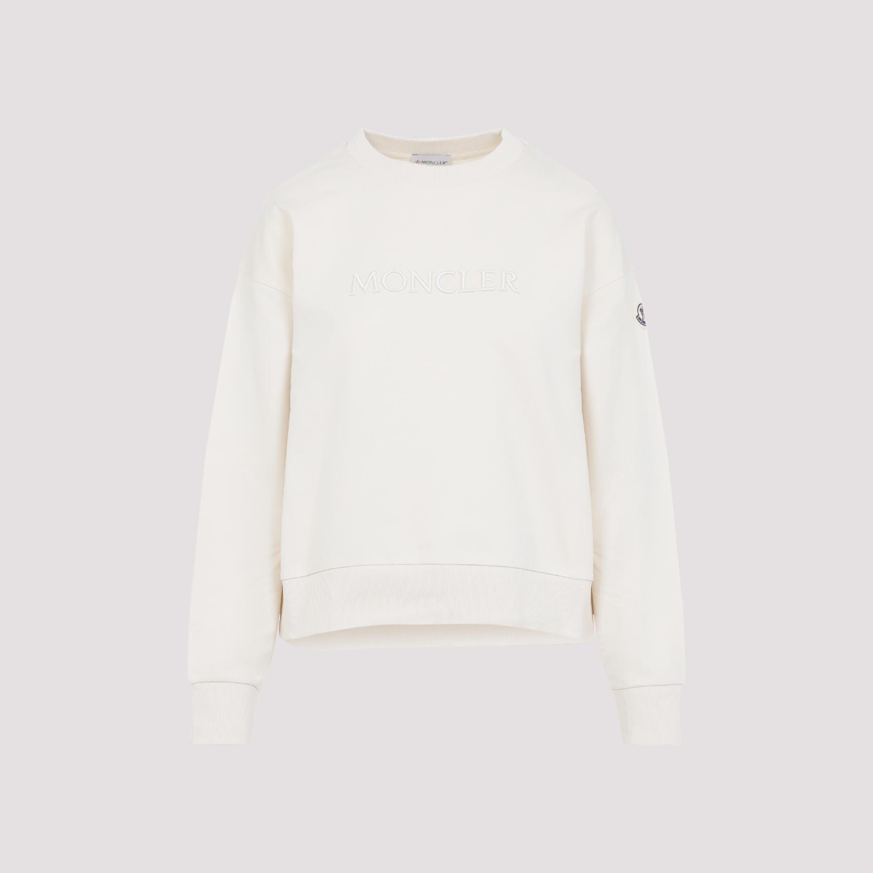 moncler cotton sweatshirt nude & neutrals - women