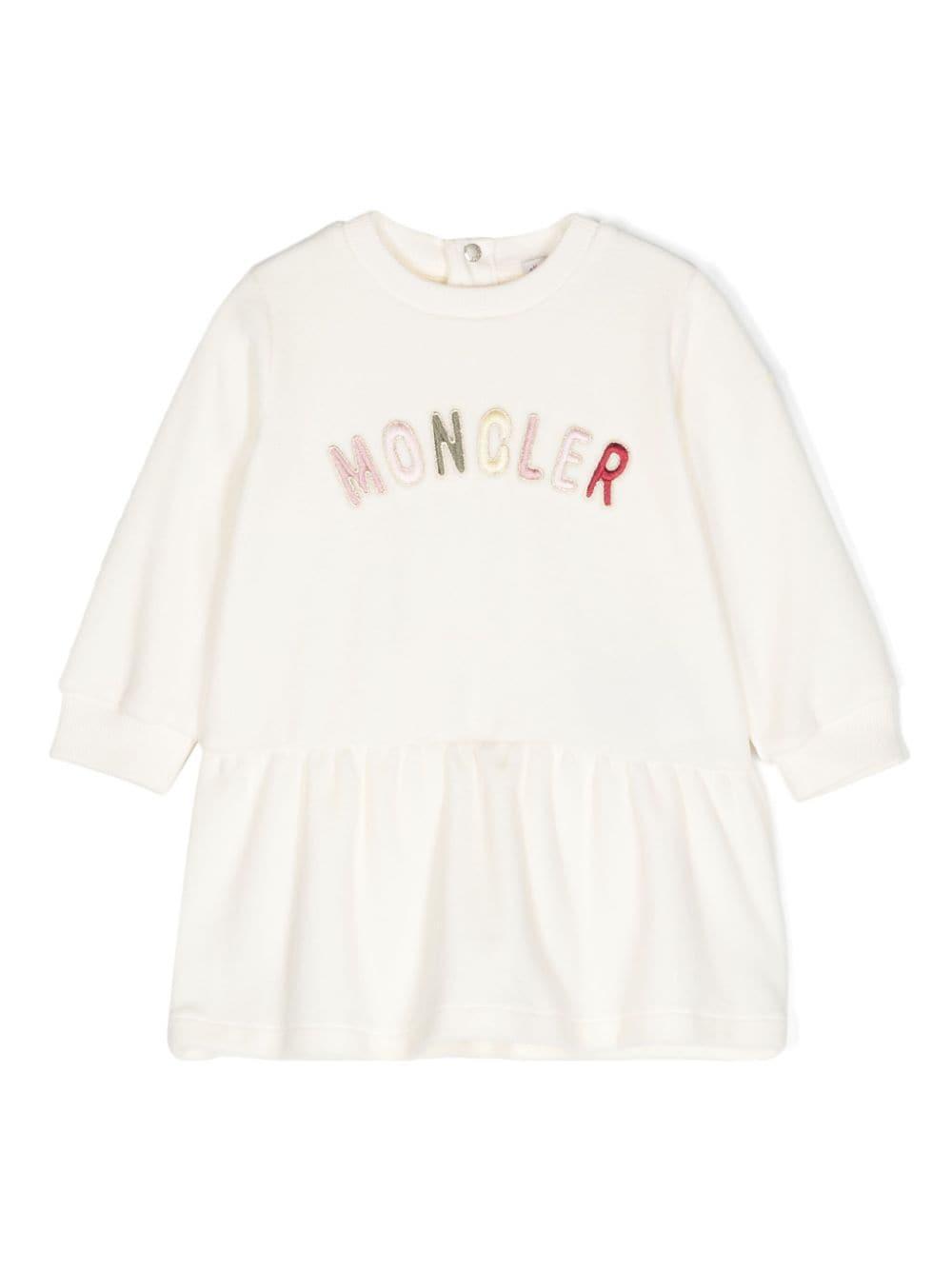 moncler cream baby girl dress