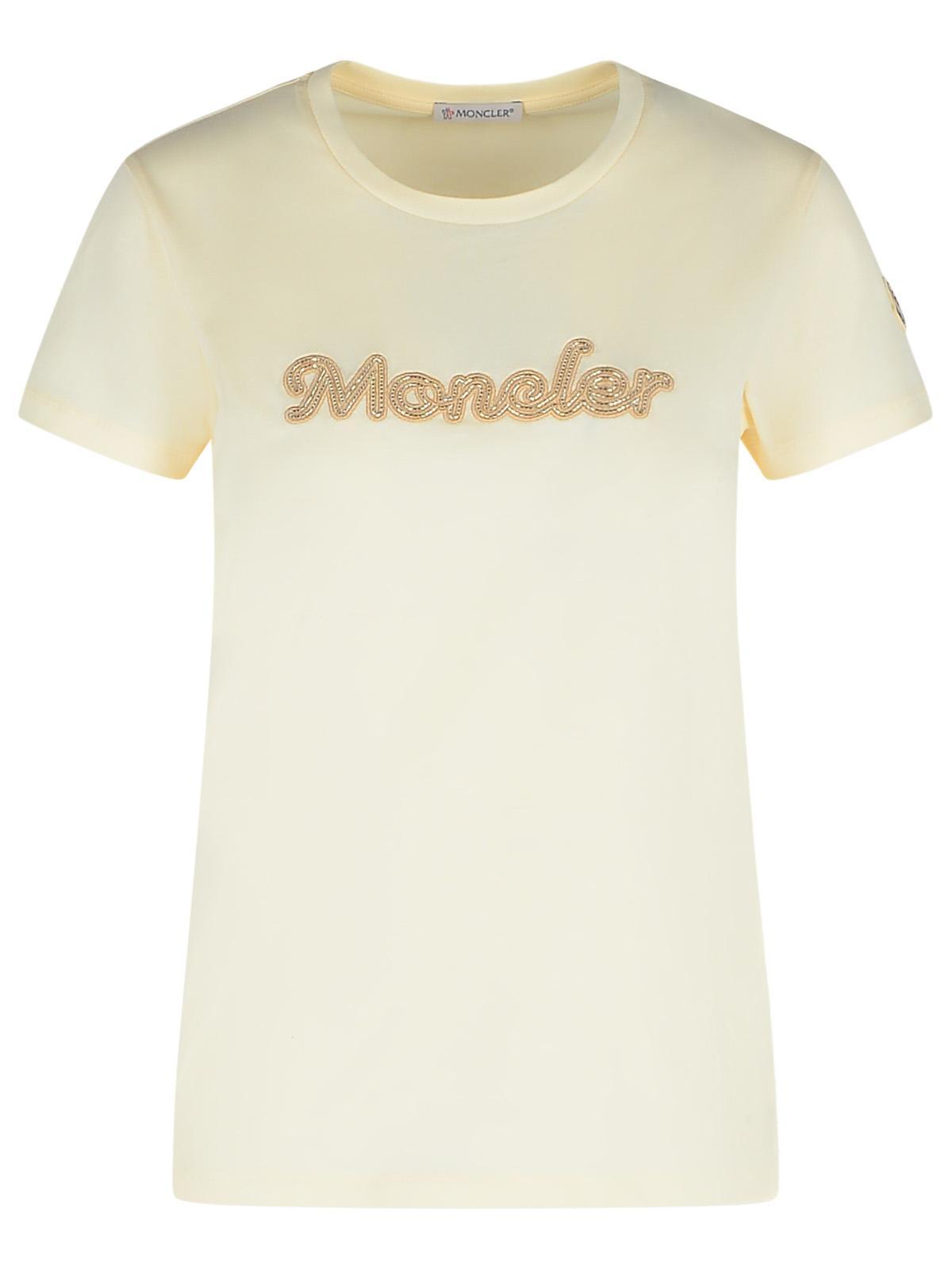 moncler cream cotton t-shirt