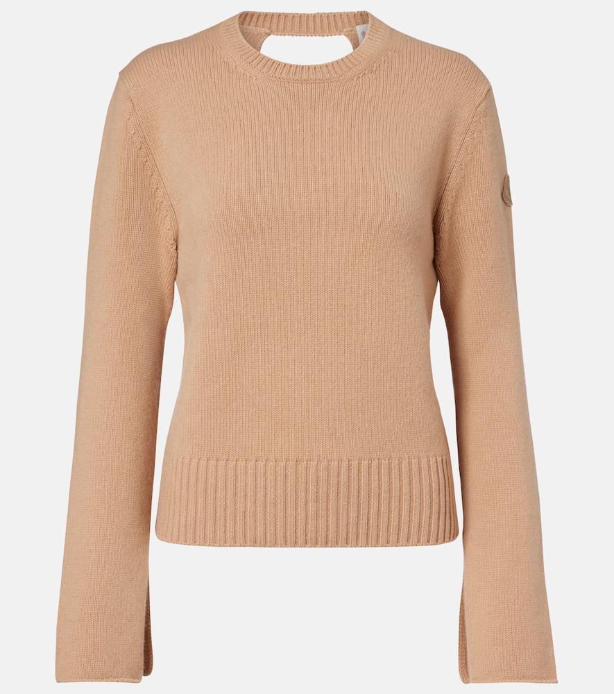 moncler cutout wool and cashmere sweater