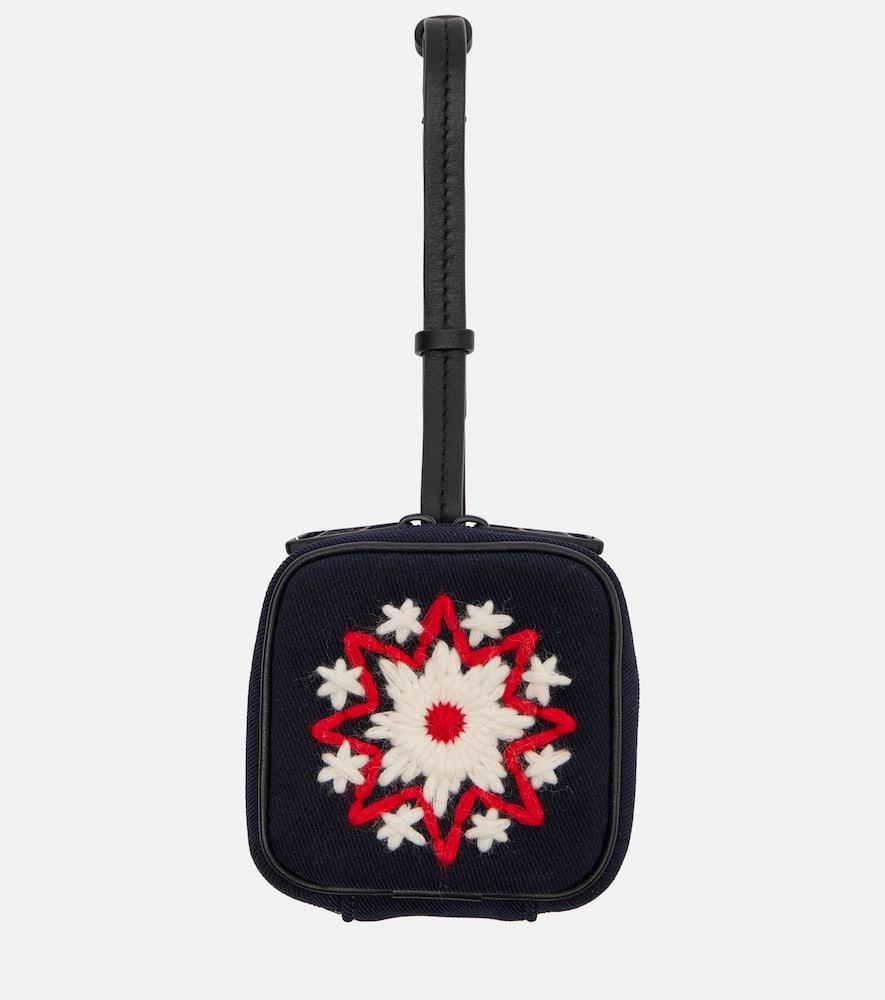 moncler embroidered leather