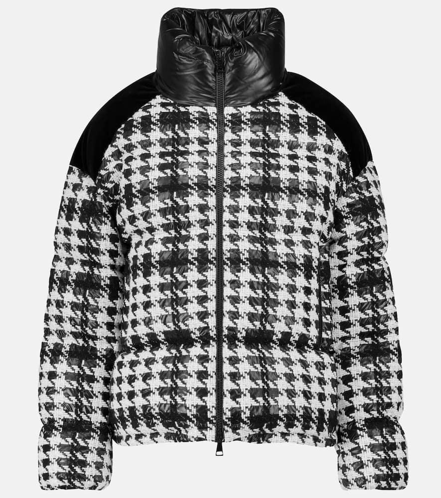 moncler erine checked puffer jacket