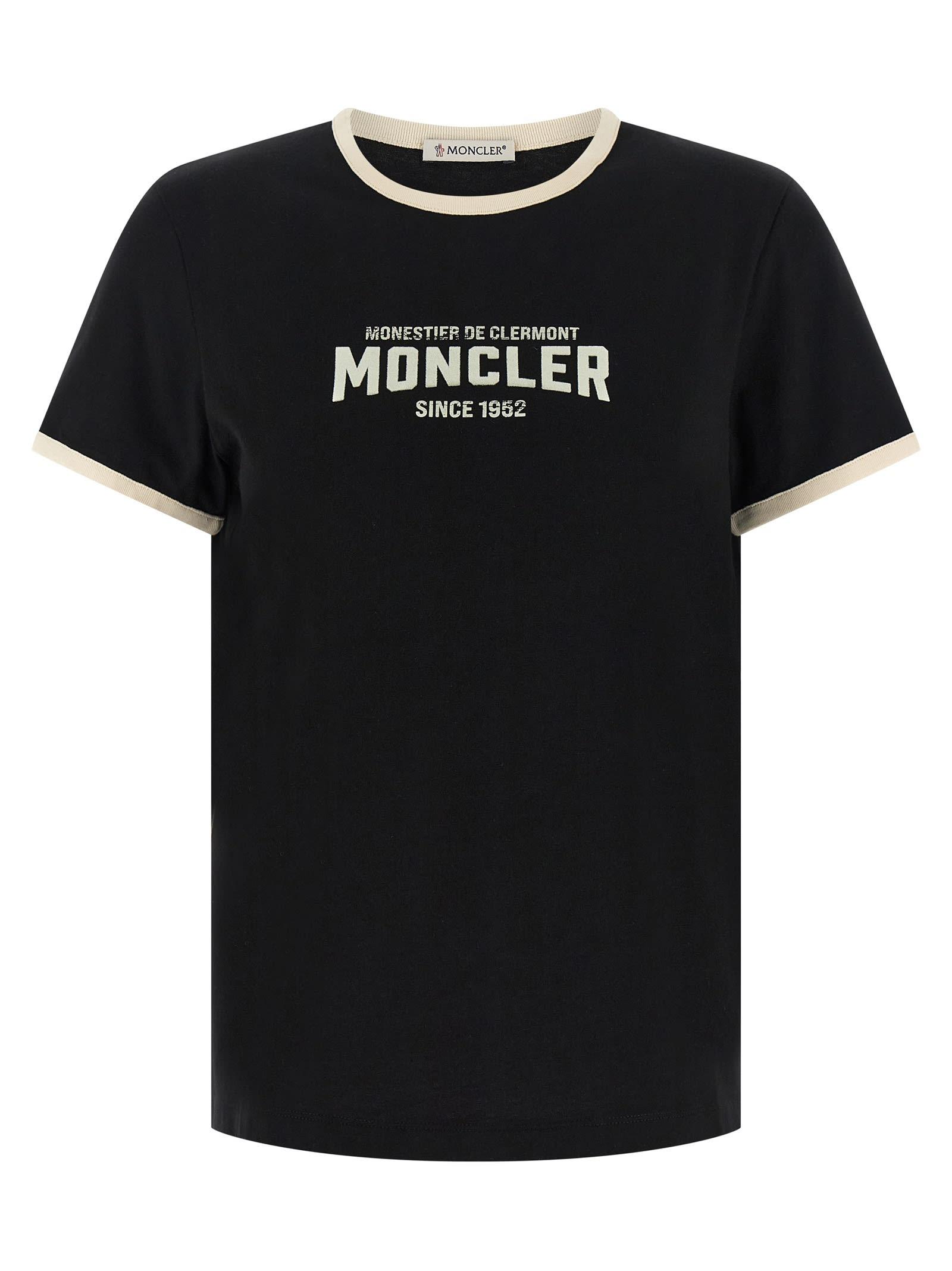 moncler flocked logo t-shirt