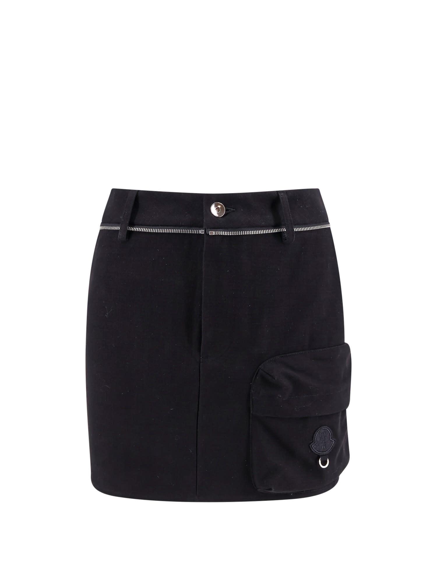 moncler genius 6 moncler willow smith cotton skirt with metal profile