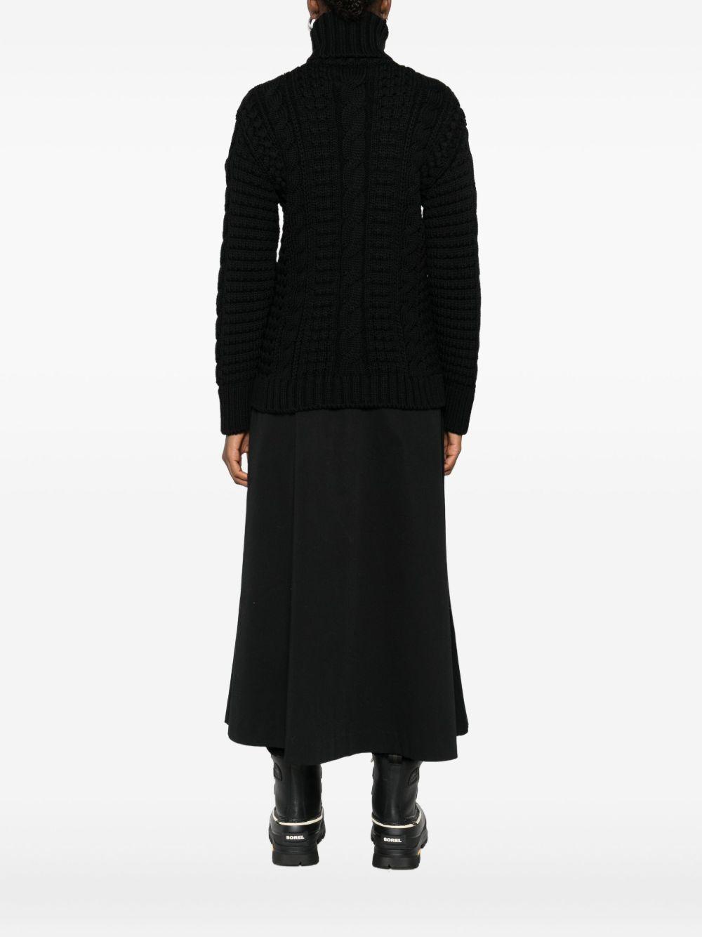 moncler genius sweaters black base fabric: virgin wool - women