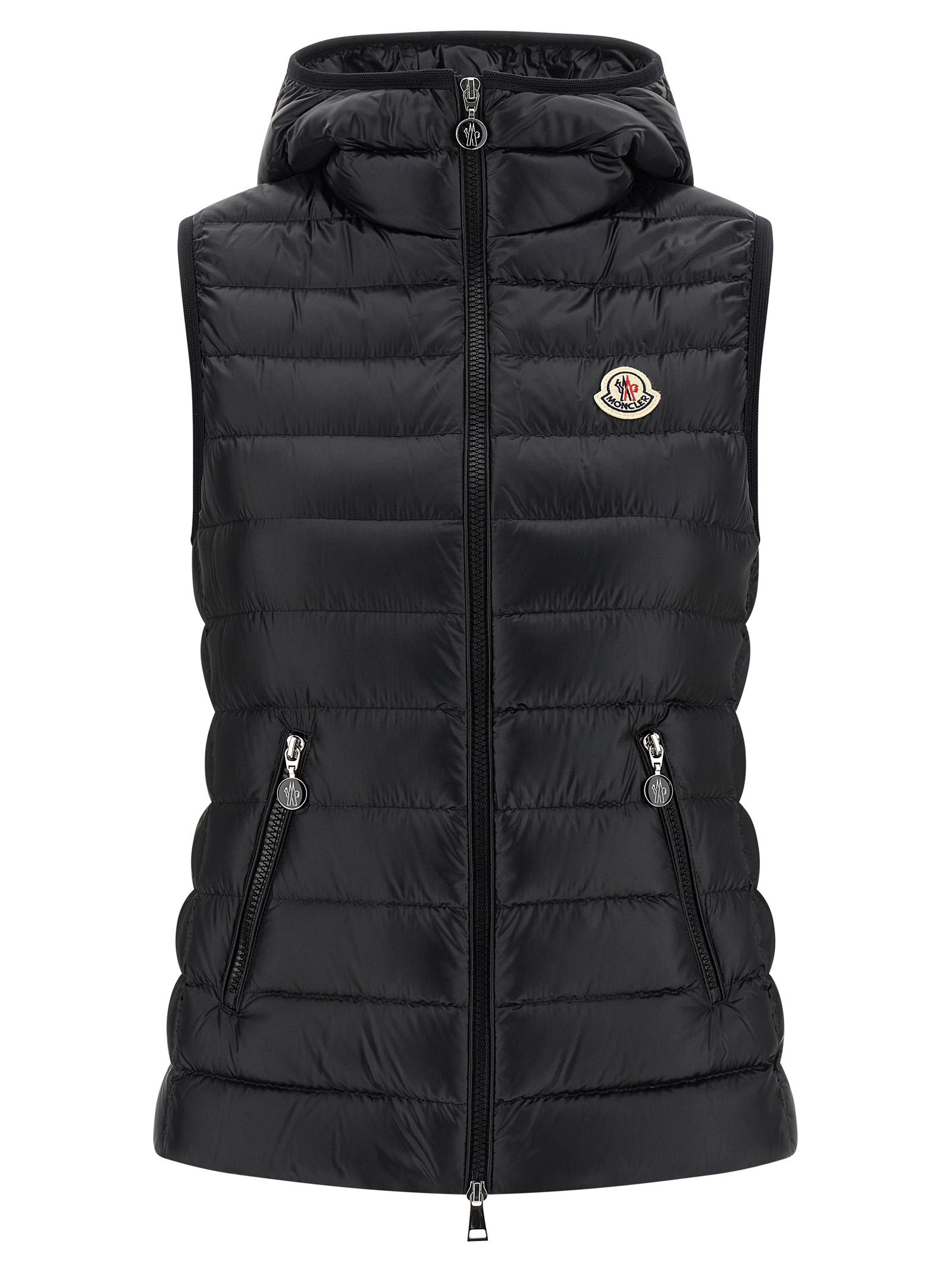 moncler glygosse vest black polyamide gilet - women