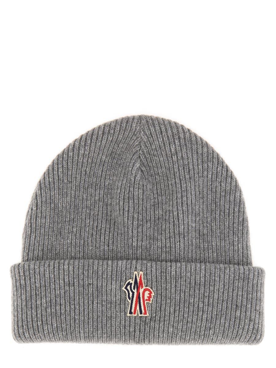 moncler grenoble beanie hat with logo