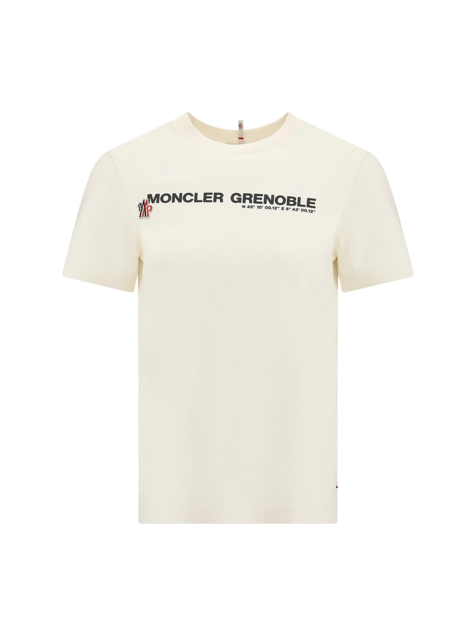 moncler grenoble contrasting logo t-shirt