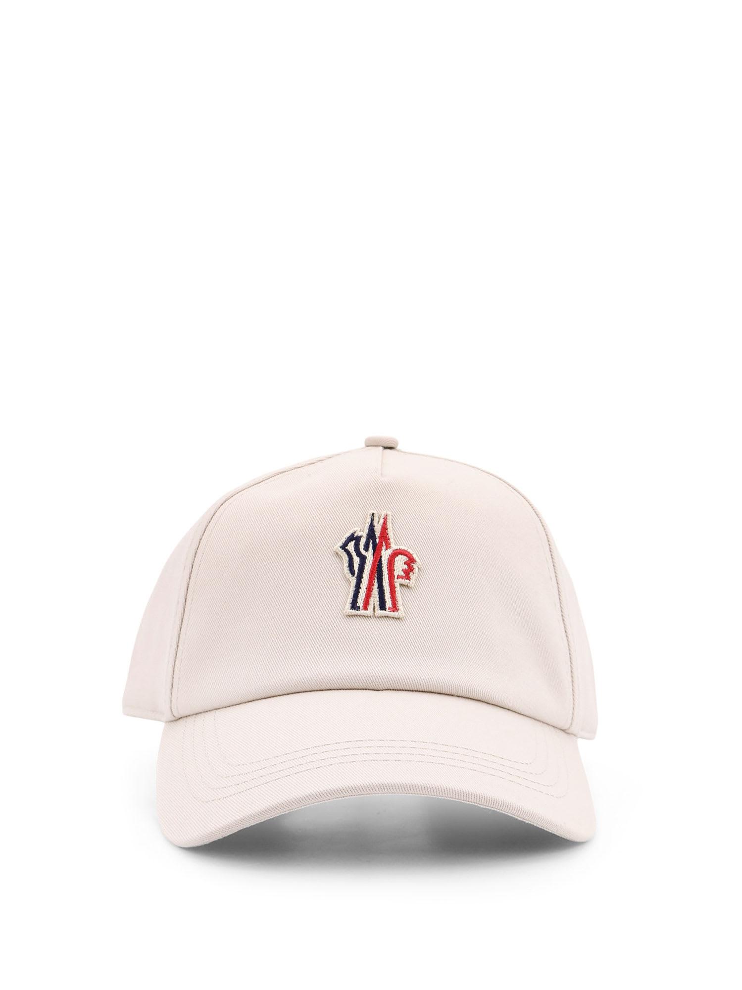 moncler grenoble cotton baseball hat with logo patch