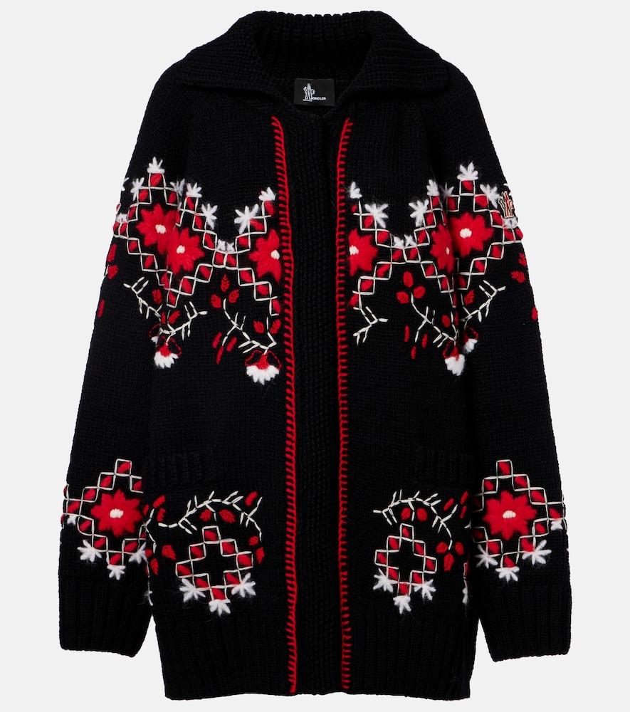moncler grenoble embroidered wool