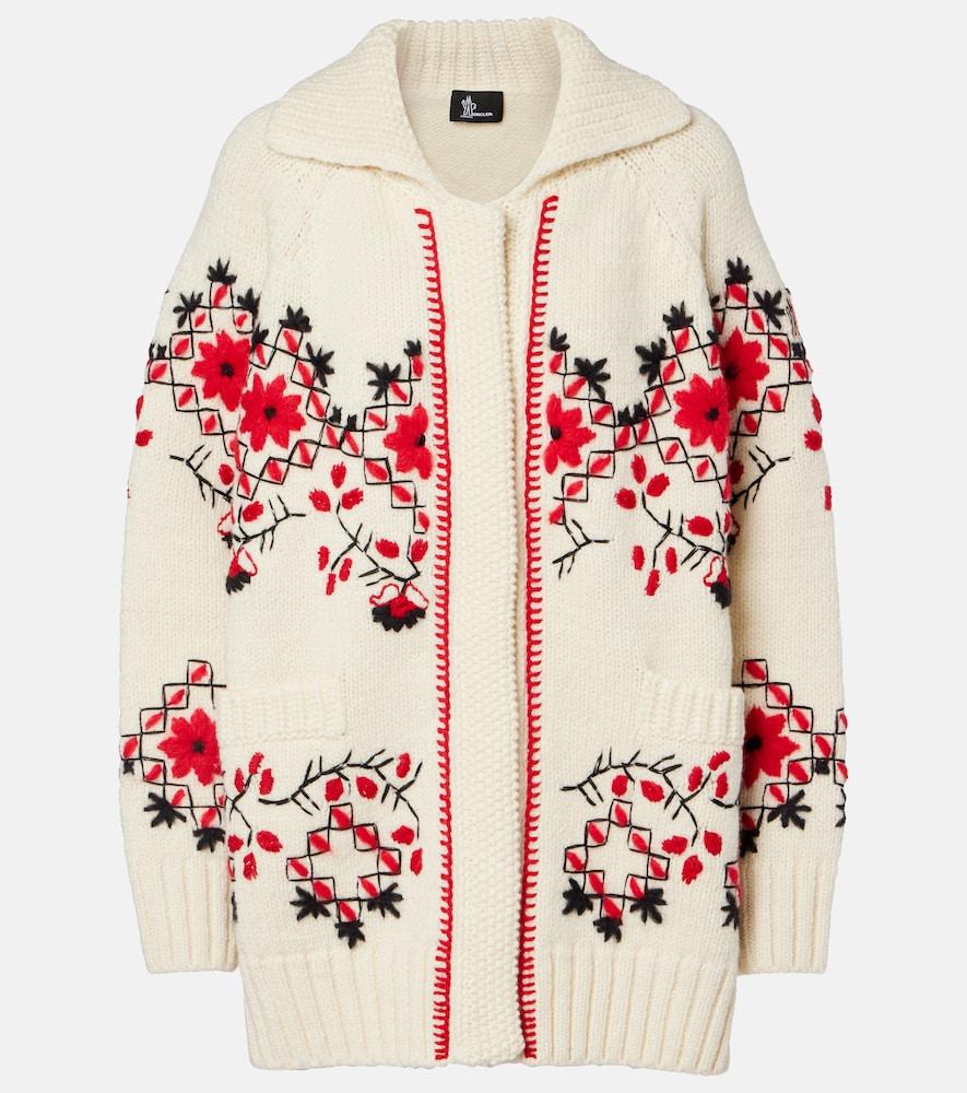 moncler grenoble embroidered wool