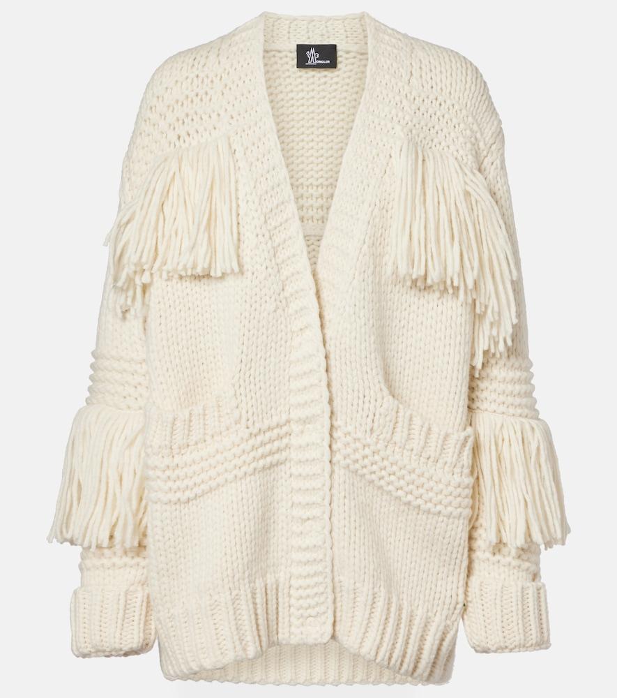 moncler grenoble fringed wool