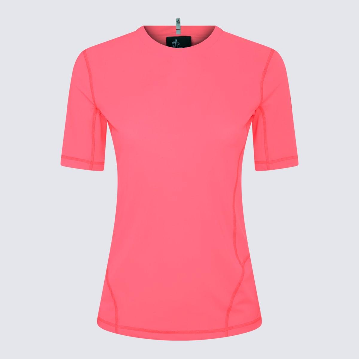 moncler grenoble fuchsia t-shirt