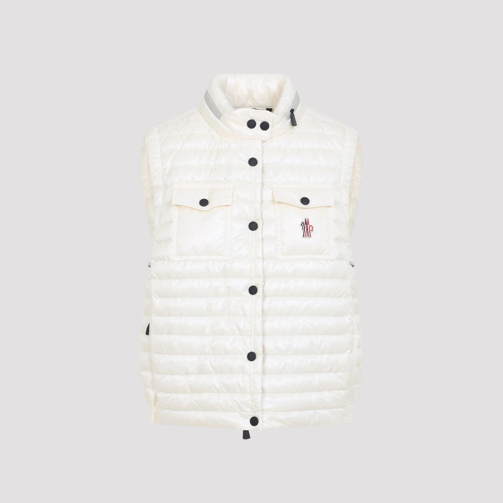moncler grenoble gumiane gilet nude & neutrals polyamide down feather - women