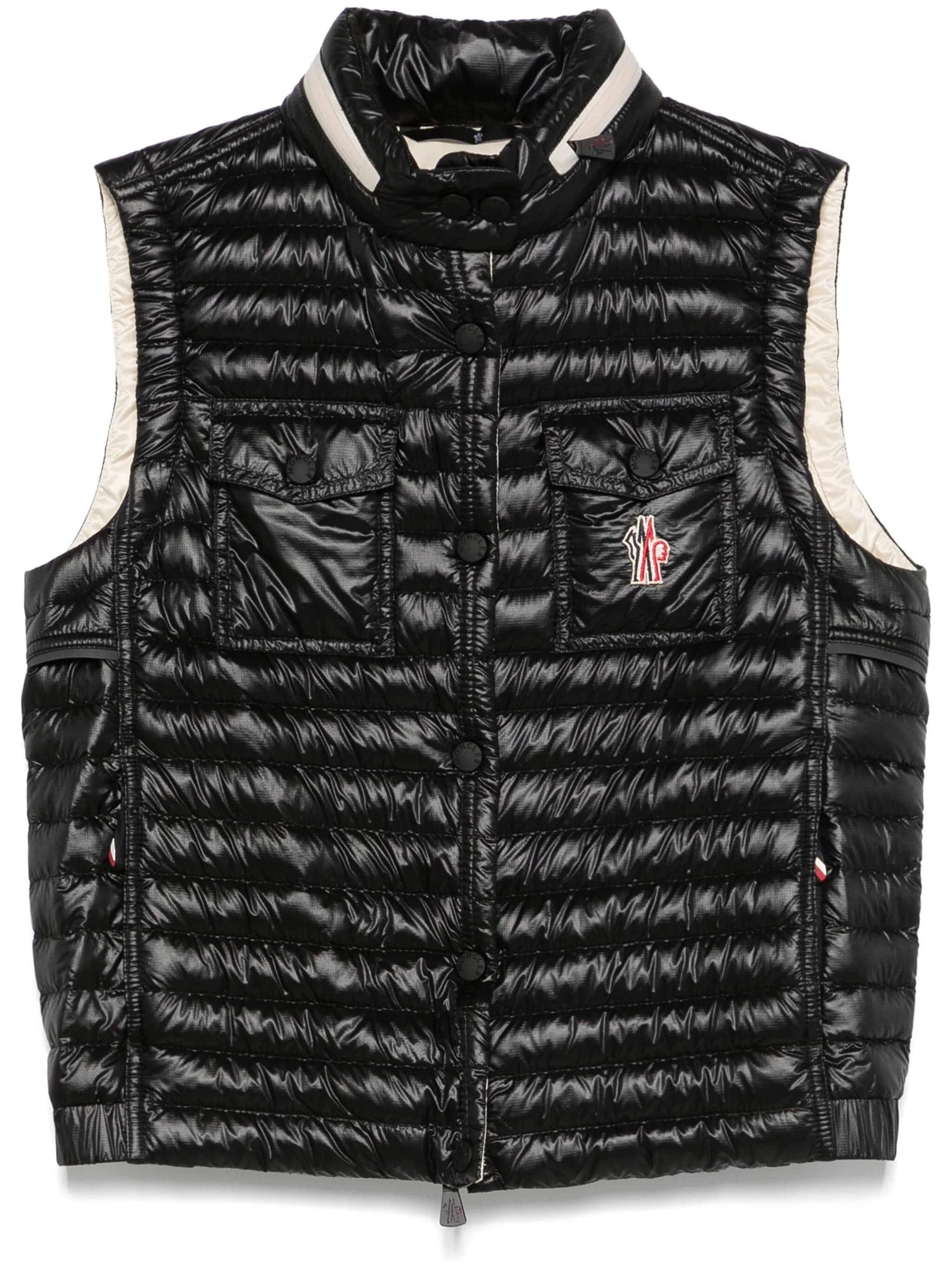 moncler grenoble gumiane vest black gilet - women