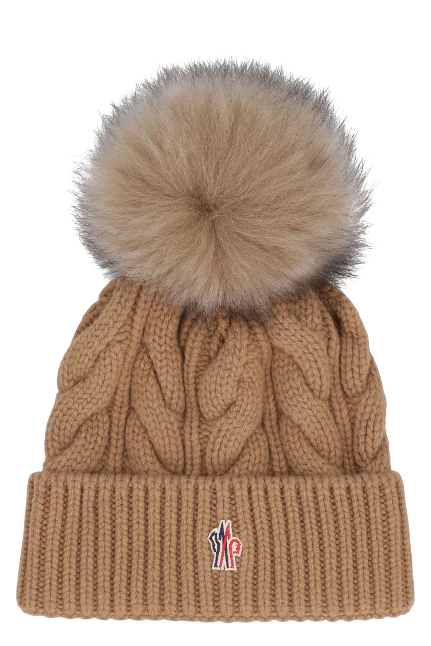 moncler grenoble hat with pom pom