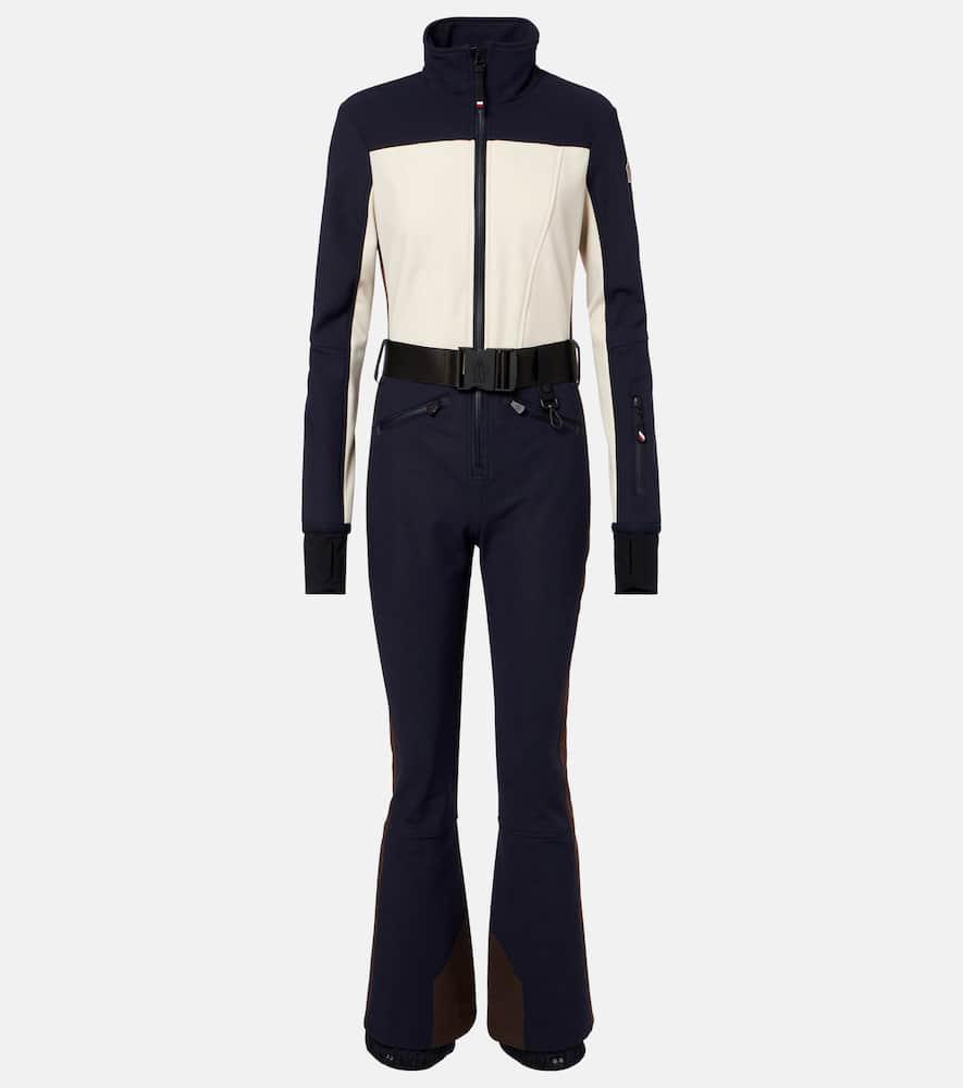 moncler grenoble logo belted ski suit