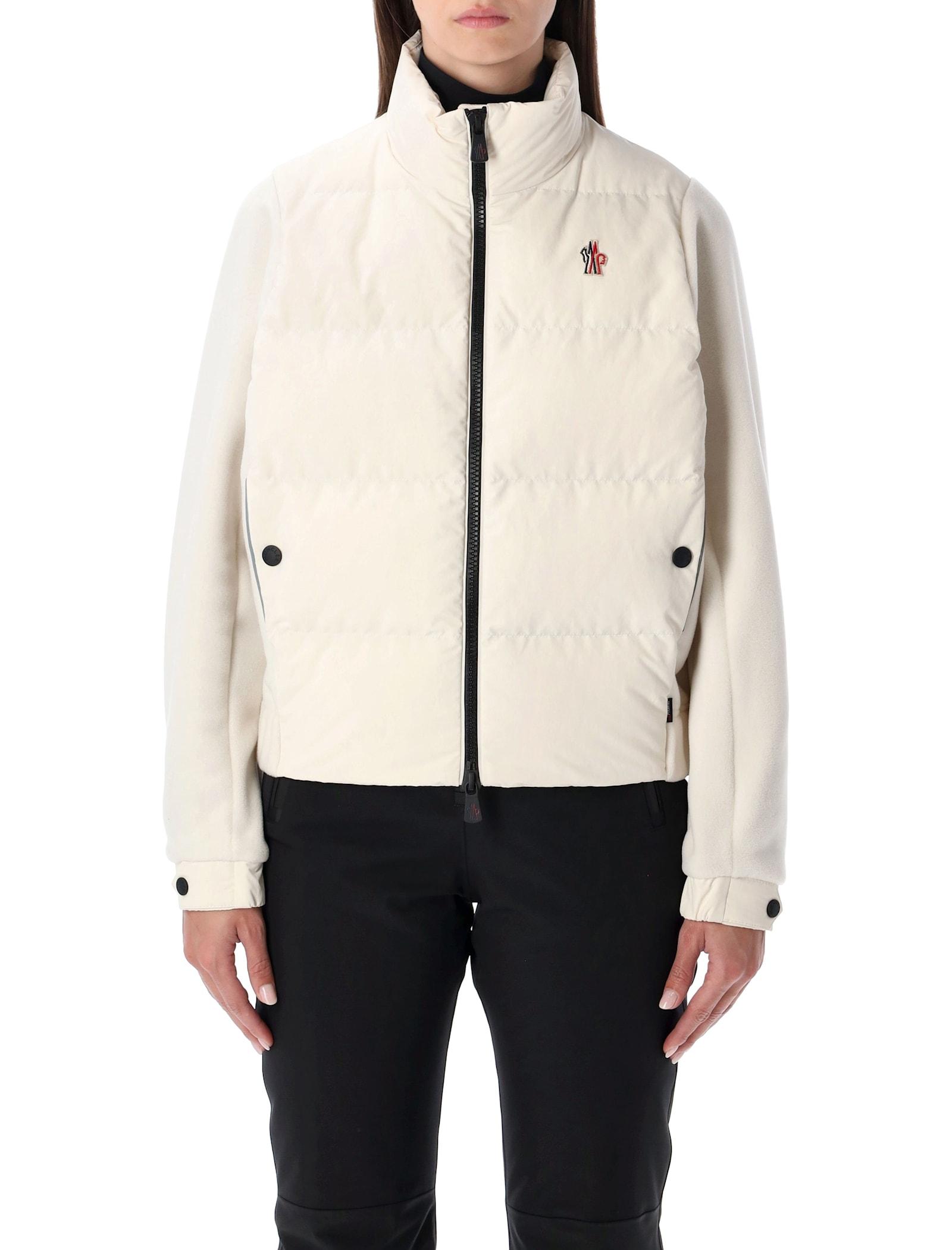 moncler grenoble polartec padded zip-up hoodie