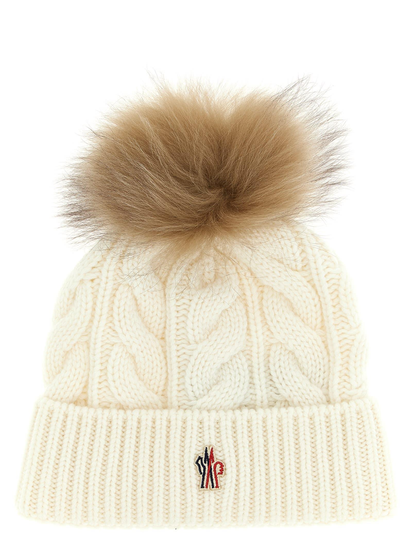 moncler grenoble pompon braided cap