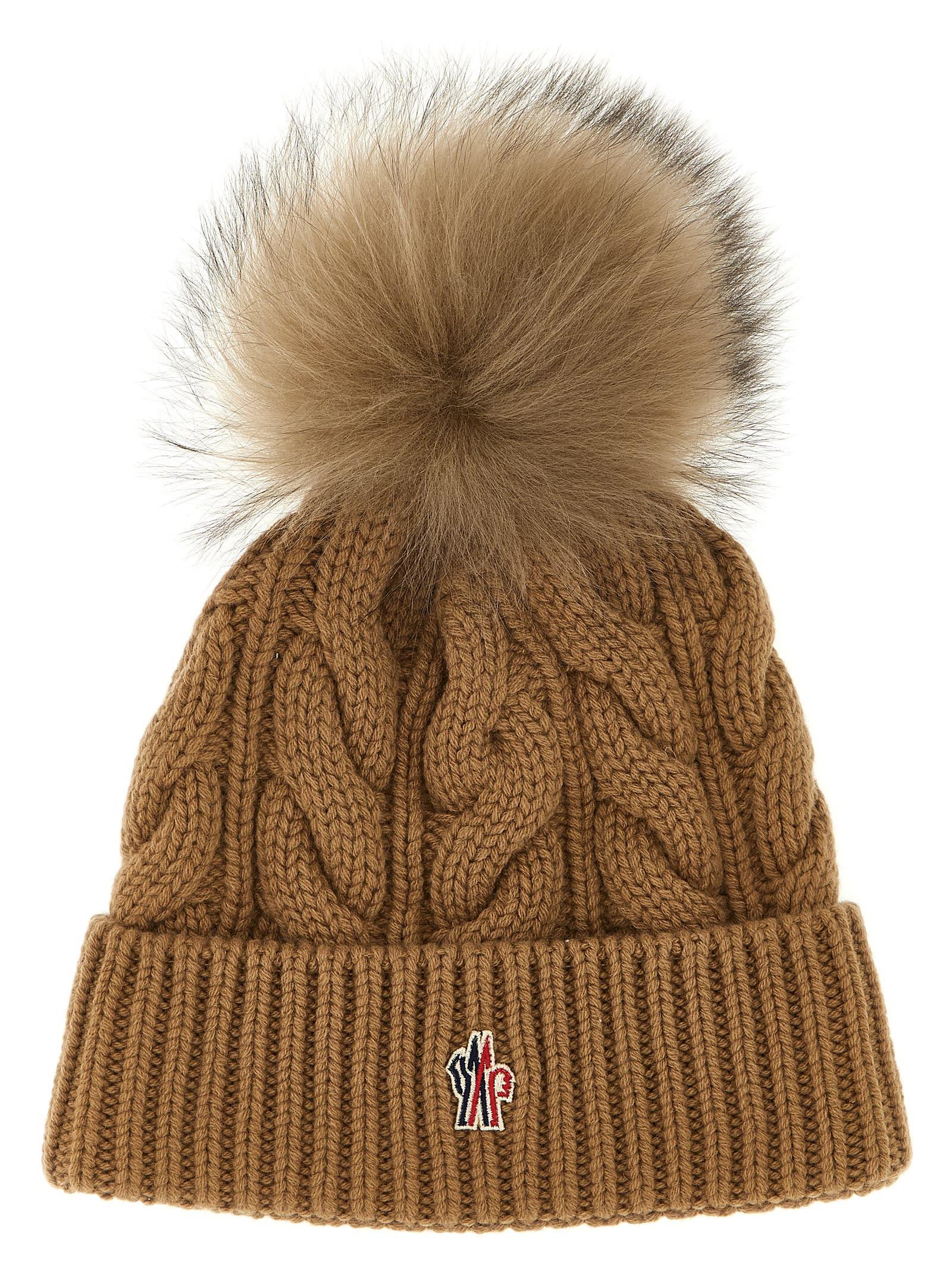 moncler grenoble pompon braided cap