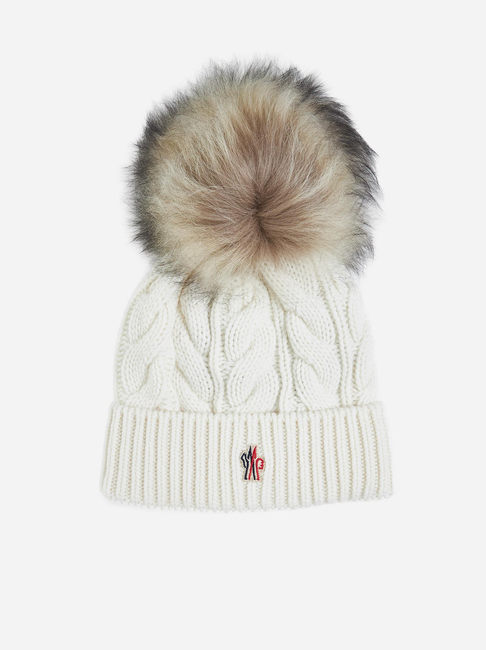moncler grenoble pompon wool and cashmere beanie