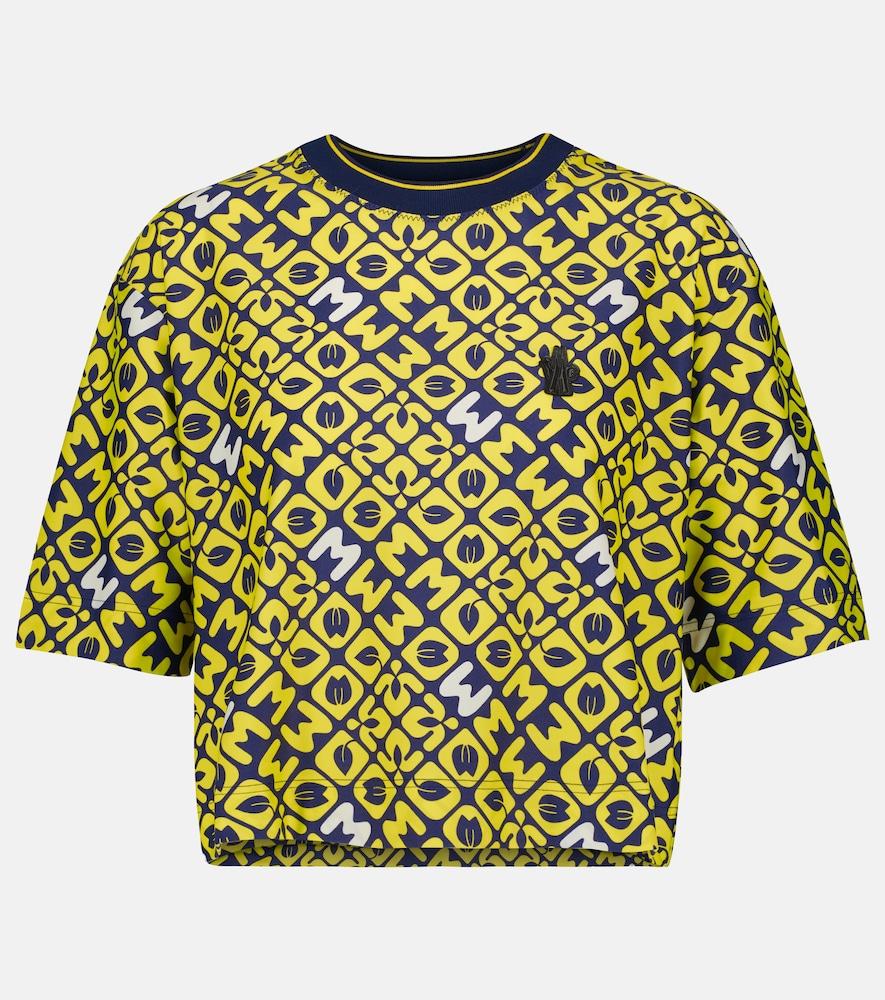 moncler grenoble printed cropped t