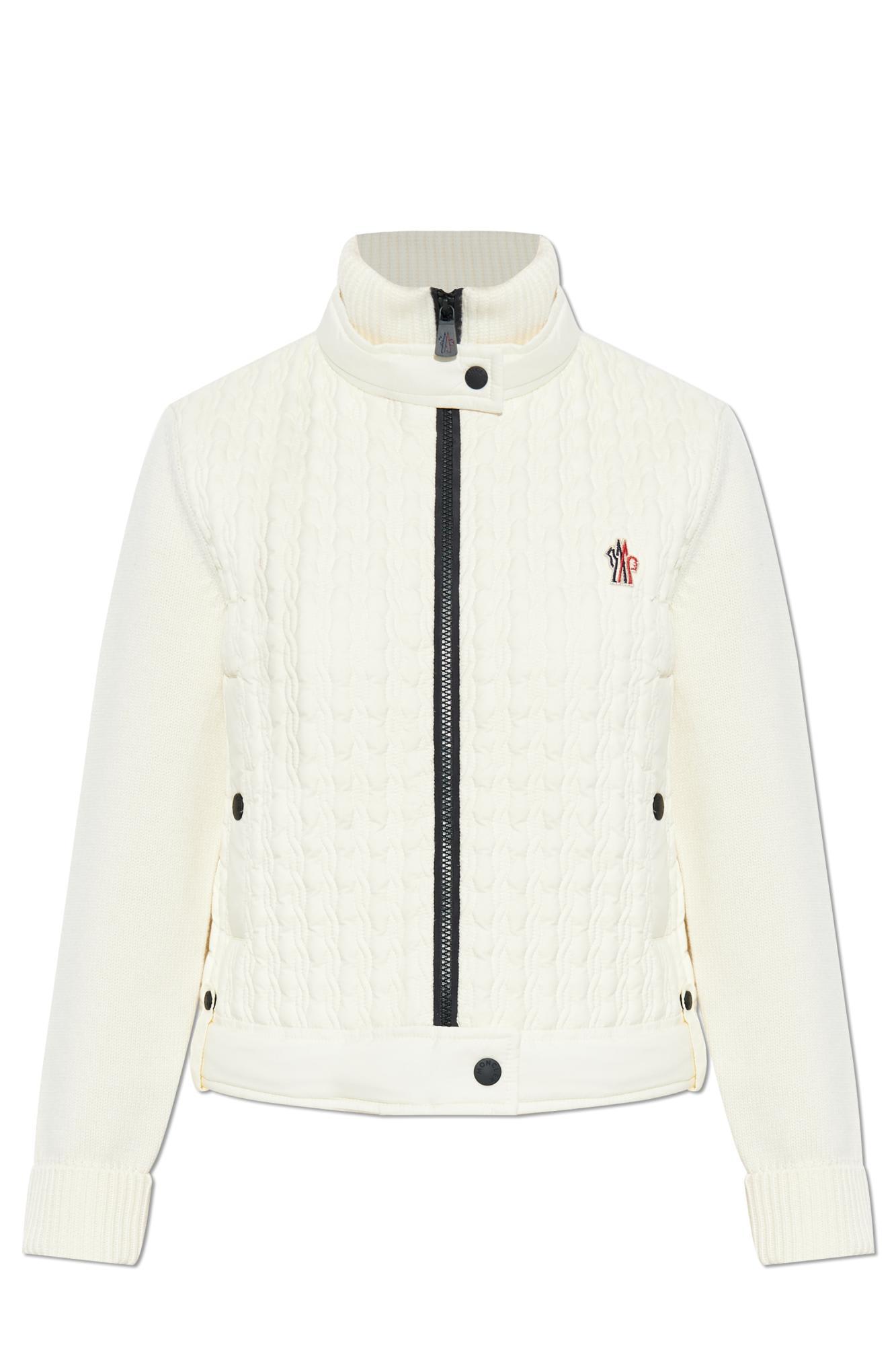 moncler grenoble quilted cardigan