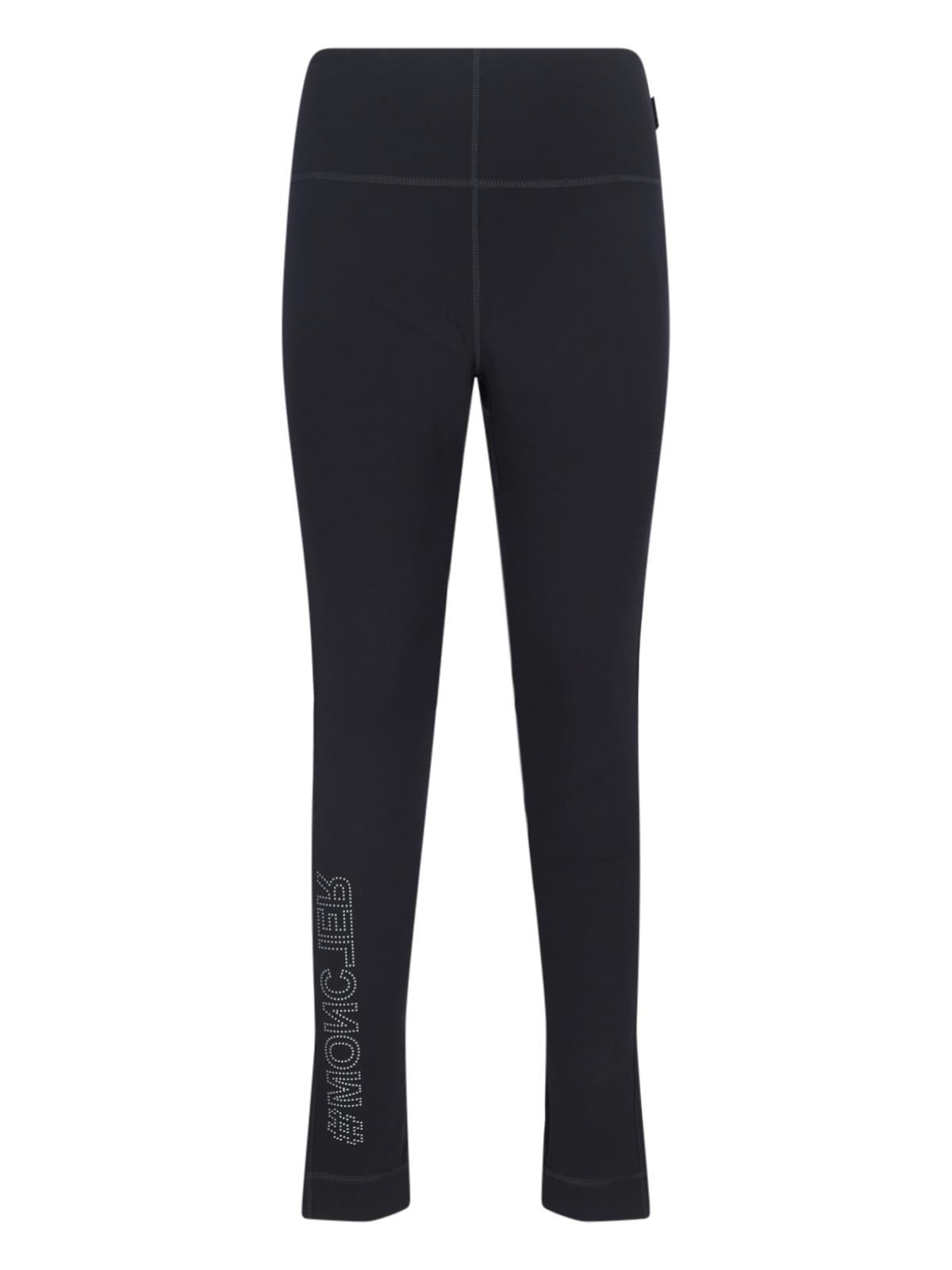 moncler grenoble trousers black elastane - women