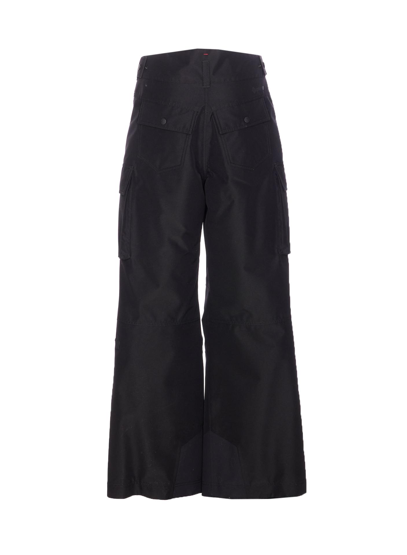 moncler grenoble trousers black polyester - women