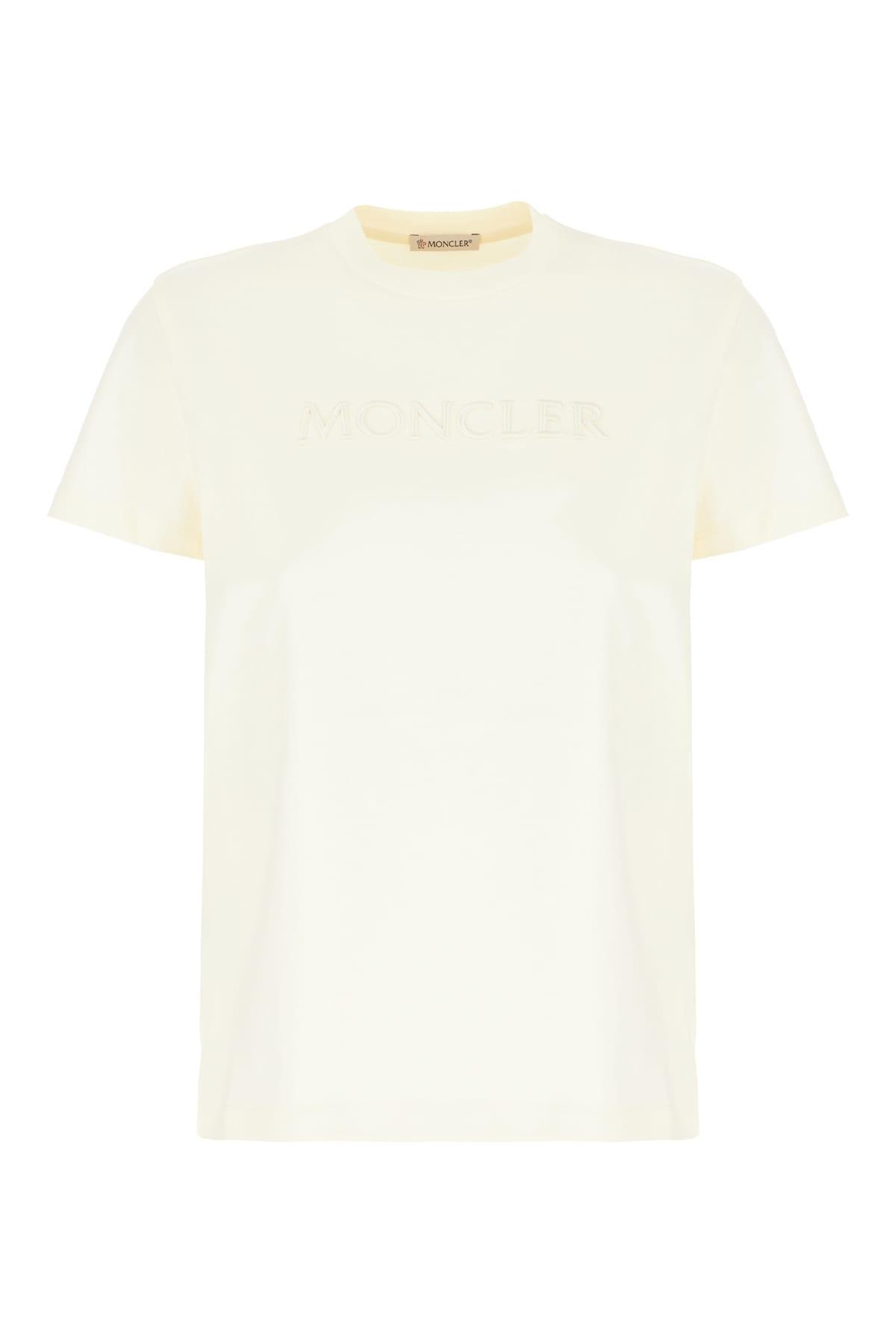 moncler ivory cotton t-shirt
