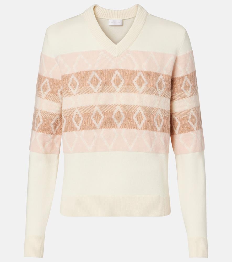 moncler jacquard virgin wool sweater