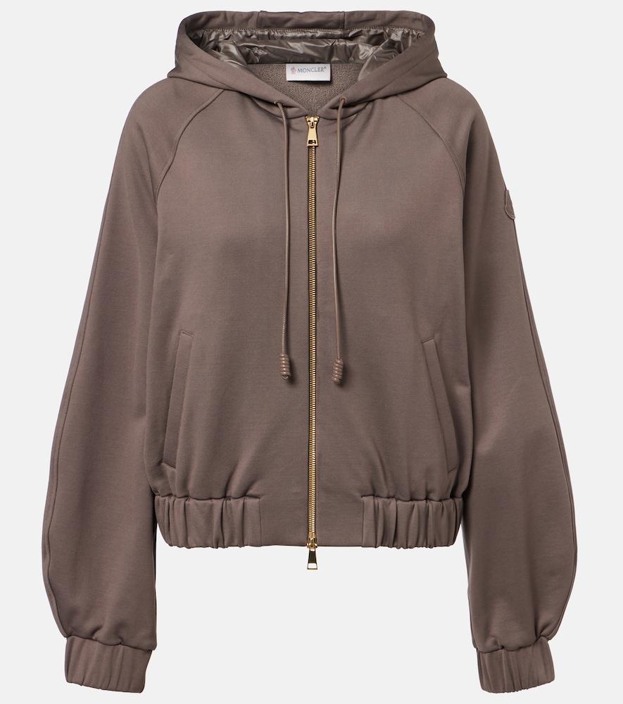moncler jersey zip-up hoodie